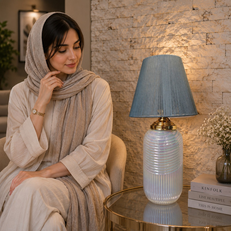 آباژور کنسولی مدل پیچک صدفی 7 رنگ