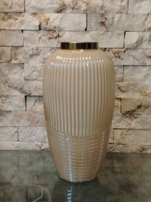 گلدان رومیزی شیشه ای آتنا عسلی