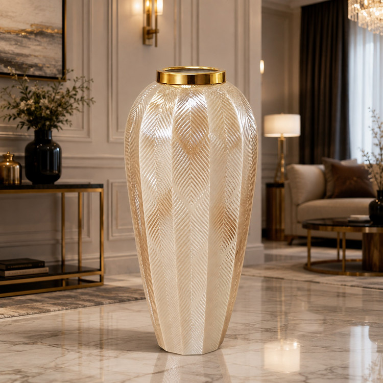 گلدان کنار سالنی شیشه ای رونیکا