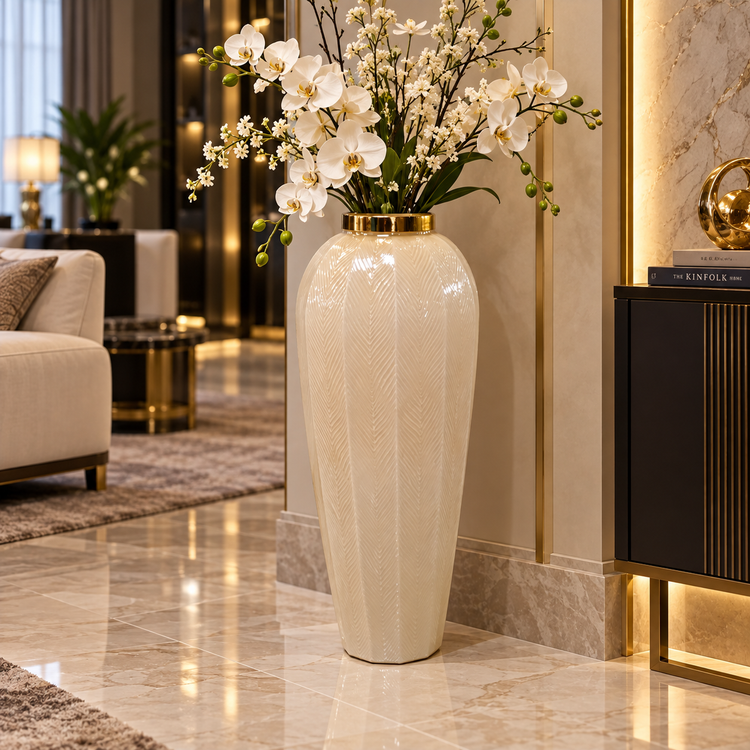 گلدان کنار سالنی شیشه ای رونیکا