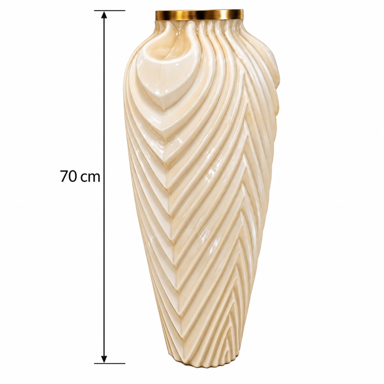گلدان کنار سالنی شیشه ای فلور 70cm